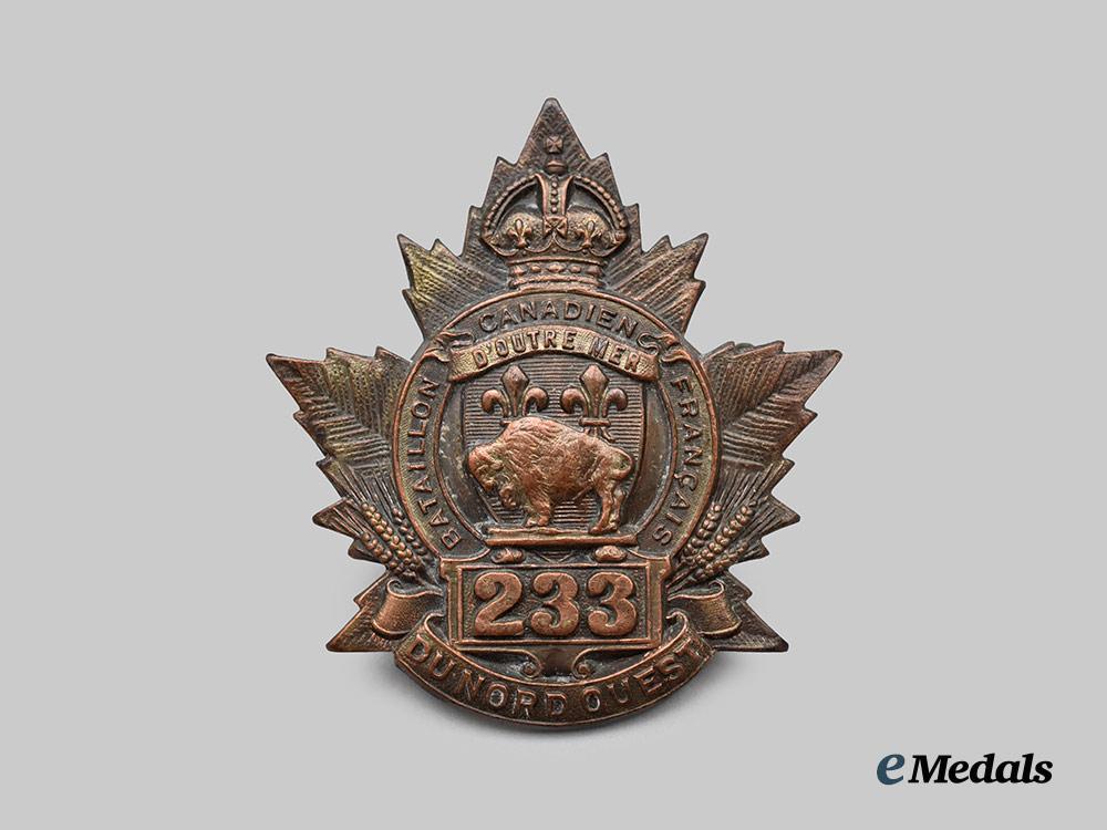 canada,_c_e_f._a233rd_infantry_battalion"_canadiens_français"_cap_badge,_type_i_with"_d'_outre_mer_du_nord_ouest"___m_n_c1619