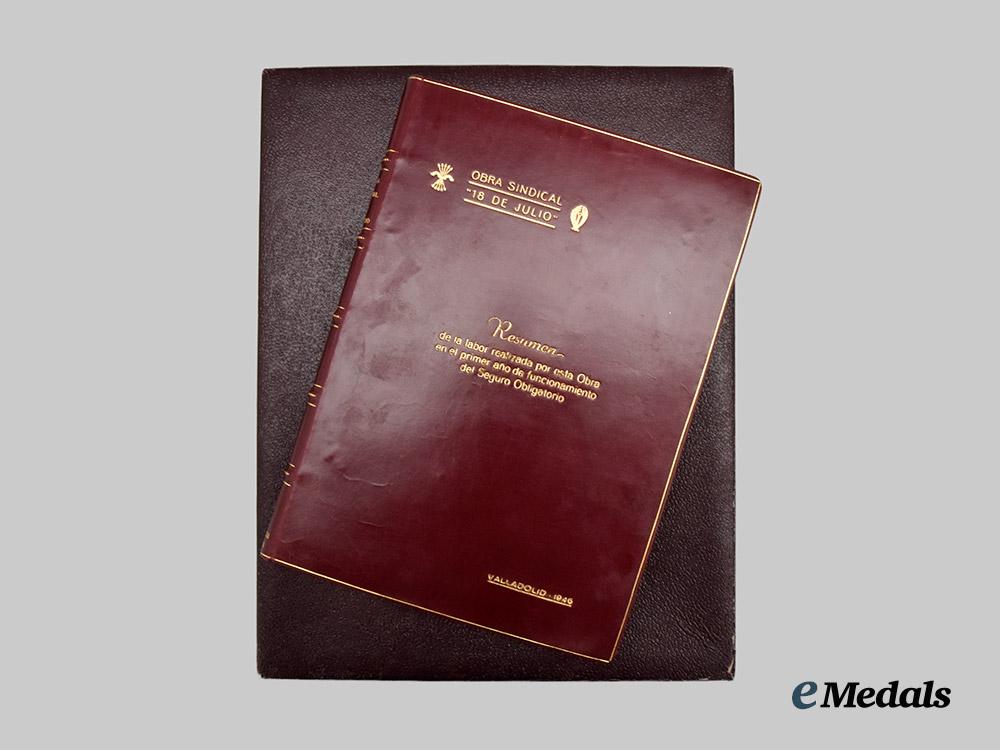 spain,_spanish_state._a1946_national_healthcare_plan_report,_with_presentation_case_and_emiliano_berzosa_dedication___m_n_c1620