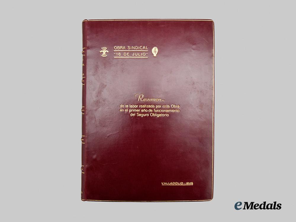 spain,_spanish_state._a1946_national_healthcare_plan_report,_with_presentation_case_and_emiliano_berzosa_dedication___m_n_c1621