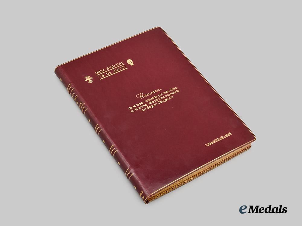 spain,_spanish_state._a1946_national_healthcare_plan_report,_with_presentation_case_and_emiliano_berzosa_dedication___m_n_c1622