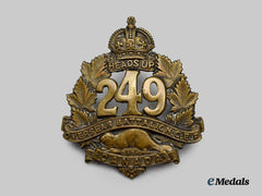 Canada, CEF. A 249th Infantry Battalion Cap Badge