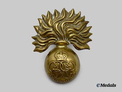 Canada, CEF. A 245th Infantry Battalion "Montreal Grenadiers/Canadian Grenadier Guards" Cap Badge, Type II with Cypher