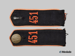 Germany, HJ. A Set of Bann 451 Shoulder Boards