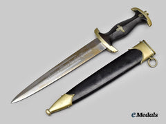 Germany, SS. An Allgemeine SS Model 1933 Service Dagger, Ground-Out Röhm Version, by Gottlieb Hammesfahr