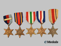 United Kingdom. A Lot of Five Second War Stars