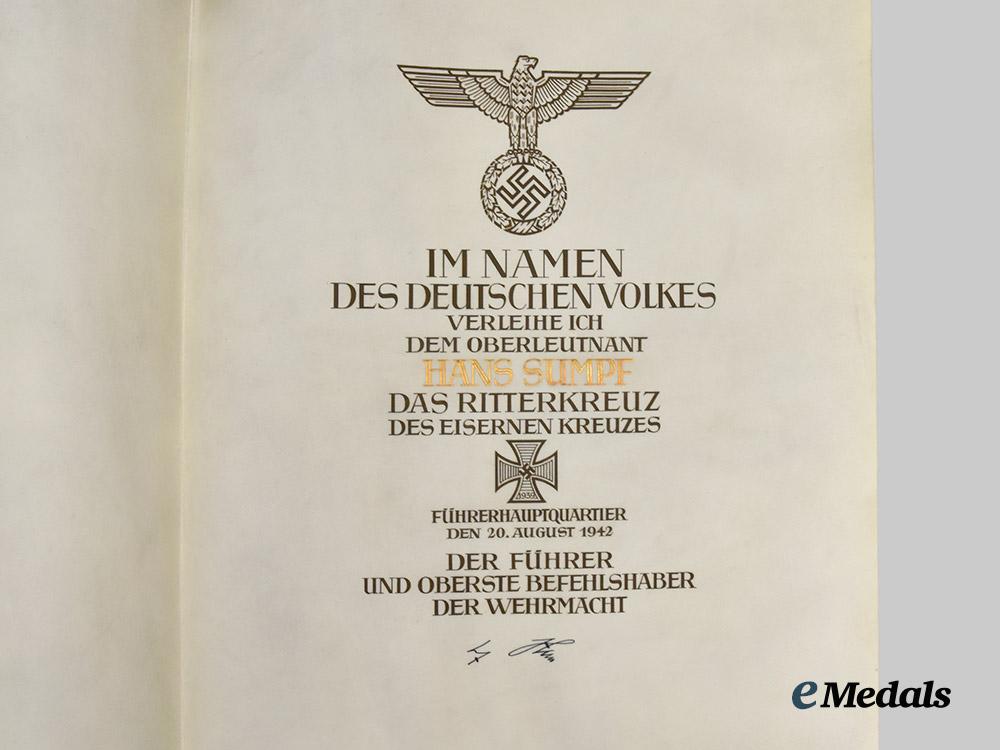 germany,_luftwaffe._a_formal_knight’s_cross_of_the_iron_cross_award_document_to_oberleutnant_hans_sumpf,_eastern_front_k_i_a___m_n_c2324