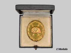 Germany, Wehrmacht. A Gold Grade Wound Badge, with Case, by the Vienna Mint