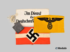 Germany, Third Reich. A Pair of Armbands, with HJ Compass