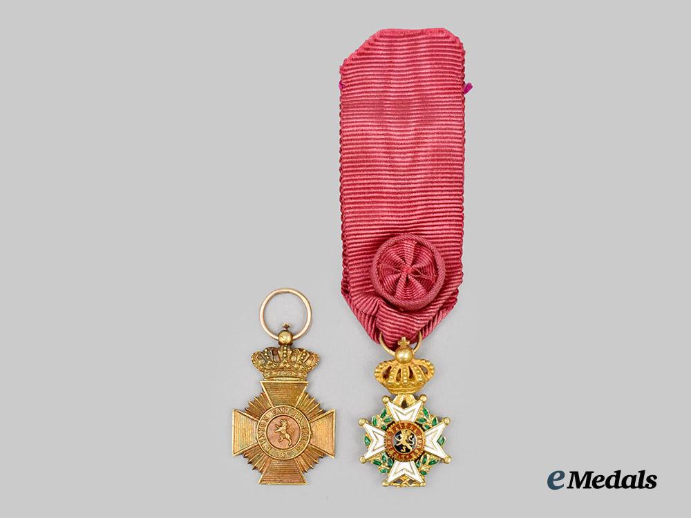 belgium,_kingdom._two_miniature_awards_in18_k_gold,_c.1900___m_n_c2896