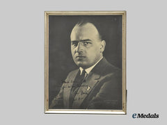 Germany, Third Reich. A Signed and Framed Portrait of Reichsminister Hans Frank to his Mistress Lilli Groh