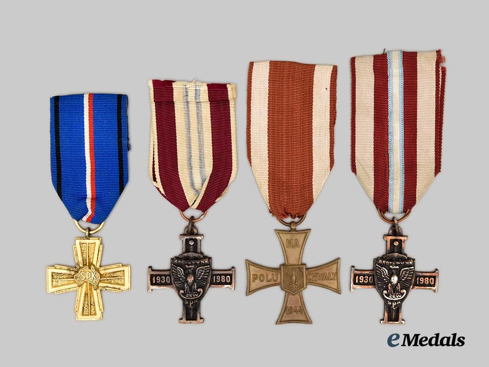 poland,_republic._a_cross_of_valour_group_to_marian_andrzej_chroscicki,_free_polish_army___m_n_c2962