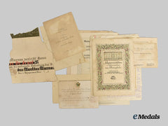 Germany, Third Reich. A Mixed Lot of Calling Cards and Event Programs from the Estate of Reichsminister Hans Frank