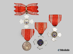 Japan, Empire. A Lot of Four Red Cross Merit and Membership Medals and Awards