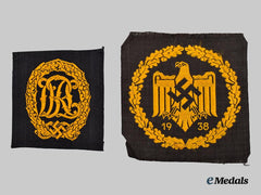 Germany, Third Reich. A Pair of Mint Gold Grade Sports Badges, Cloth Versions