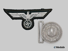 Germany, Heer. An Officer’s Breast Eagle and Belt Buckle