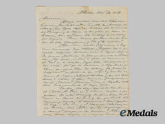 Cuba, Spanish Empire. An 1858 Letter Signed by Gaspar Betancourt.