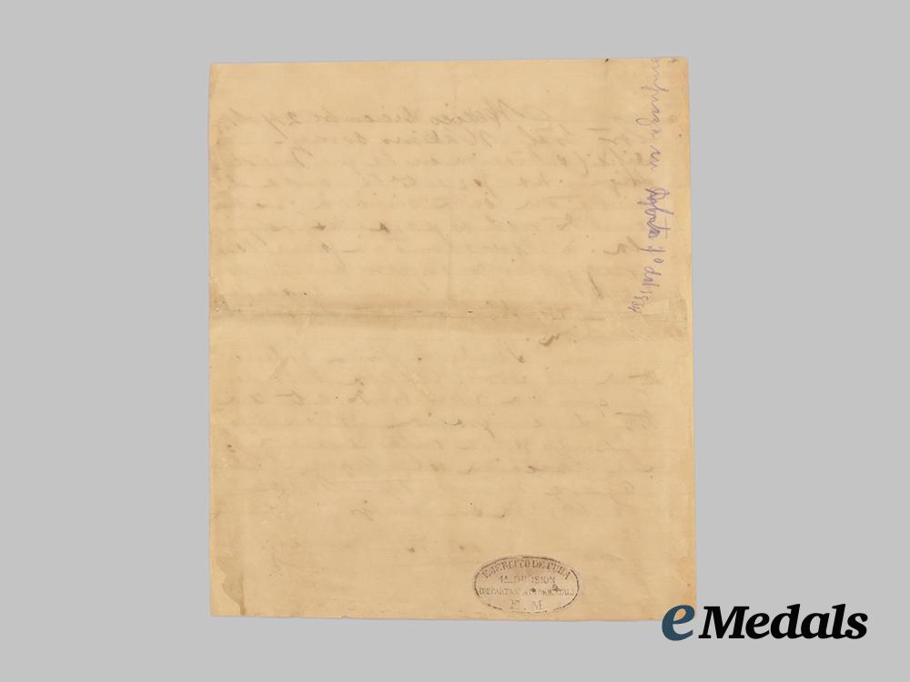 cuba,_spanish_empire._a_rare_letter_signed_by_lieutenant_general_antonio_maceo_y_grajales,1884___m_n_c3398