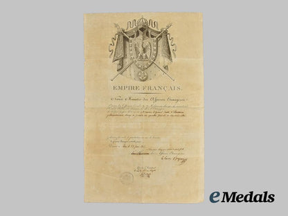 france,_empire._a_napoleonic_letter_signed_by_the_minister_of_foreign_affairs,_baron_bignon,1815.___m_n_c3426