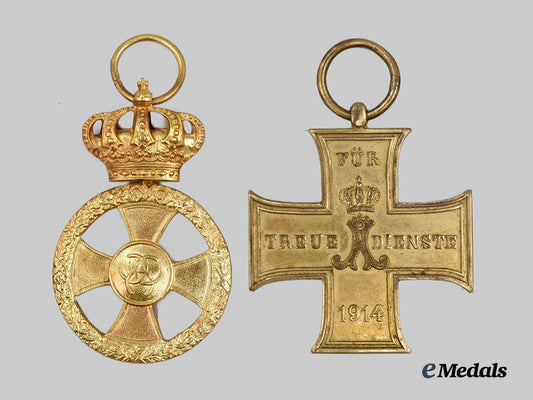 schaumburg-_lippe_and_saxe-_meningen._a_faithful_service_cross_and_women’s_merit_cross,_c.1915___m_n_c3486