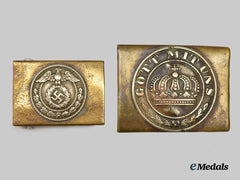 Germany, Imperial; Germany, Third Reich. A Pair of Belt Buckles