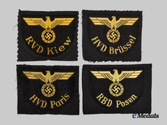 Germany, Third Reich. A Lot of Reichsbahn Sleeve Insignia