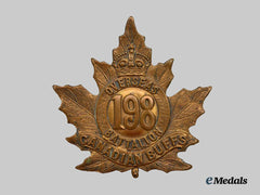 Canada, CEF. A First War 198th Infantry Battalion "Canadian Buffs" Cap Badge