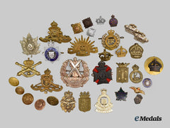 Canada, United Kingdom. A Lot of Thirty-Four First, Second and Post War Insignia