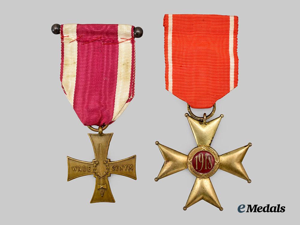 poland,_republic._an_order_of_polonia_restituta,_officer_and_polish_cross_of_valour_to_colonel_william_frederick_holford_godson,_united_states_army,_c.1925___m_n_c4311