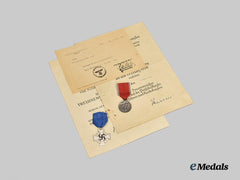 Germany, Third Reich. A Mixed Lot of Awards and Documents to SS and Civil Recipients