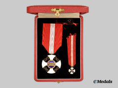 Italy, Kingdom. An Order of the Crown of Italy, V Class Knight with Miniature, Cased