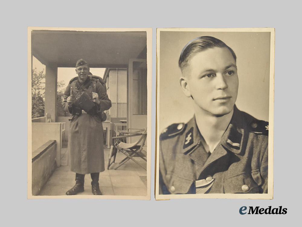 Germany, SS. A Pair of Large Portraits of Waffen-SS and SS-Verfügungst ...