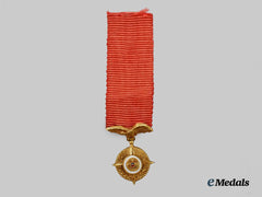 Chile, Republic. A Miniature Star Of Military Merit For Long Service In Gold