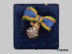 Thailand, Kingdom. A Cased Most Noble Order of the Crown of Thailand, Type III, V. Class for Dames, c. 1945