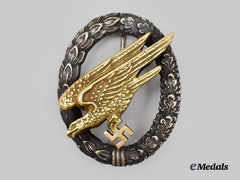 Germany, Luftwaffe. A Fallschirmjäger Badge, Type D, by C.E. Juncker