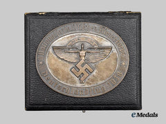 Germany, NSFK. A 1938 Germany Flight Day Commemorative Table Medal, with Case