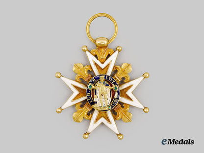 france,_kingdom._an_order_of_st._louis_in_gold,_knight,_with_miniature,_c.1810___m_n_c5475