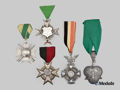 Germany, Empire. A Lot of Five Silver Association Badges