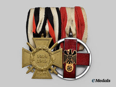 Germany, Third Reich. A Medal Bar for First World War and German Red Cross Service