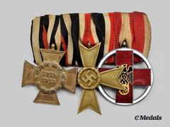 Germany, Third Reich. A Medal Bar for a First and Second World War Medical Volunteer