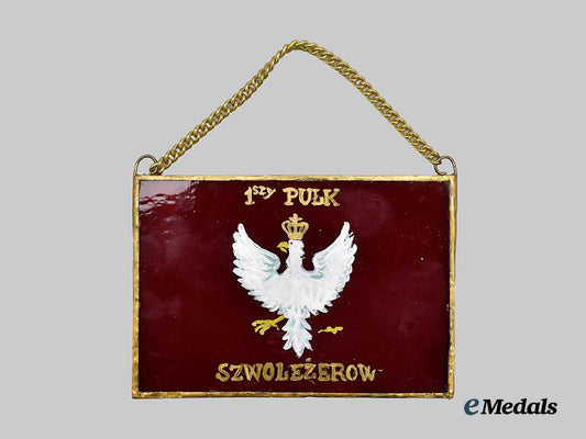 poland,_first_republic._a1st_józef_piłsudski_light_cavalry_regiment_patriotic_hanger___m_n_c6394