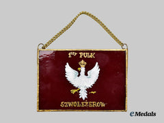 Poland, First Republic. A 1st Józef Piłsudski Light Cavalry Regiment Patriotic Hanger