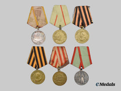 Russia, Soviet Union. A Mixed Lot of Medals for Second World War Service