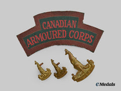 Canada, Commonwealth. A  Set of 1st Canadian Armoured Carrier Regiment (1Cacr) Cap Badges