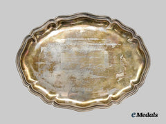 International. A Silver Platter to Luis Padilla Nervo, Member of the International Court of Justice 1964-1973, Signed by Multiple Judges