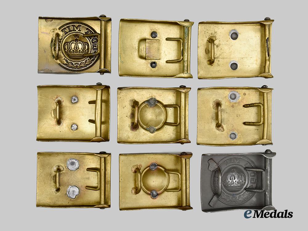 germany,_imperial._a_mixed_lot_of_nine_heer_e_m/_n_c_o_rank_belt_buckles___m_n_c7182