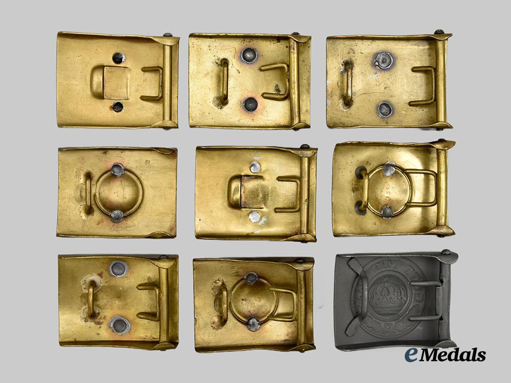 germany,_imperial._a_mixed_lot_of_nine_heer_e_m/_n_c_o_ranks_belt_buckles___m_n_c7193