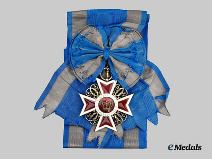 romania,_kingdom._an_early_order_of_the_crown_of_romania,_grand_cross_set,_type_i,_by_k._fischmeister,_c.1900___m_n_c7552