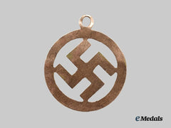 Germany, Third Reich. A Patriotic Pendant in Gold, c.1938