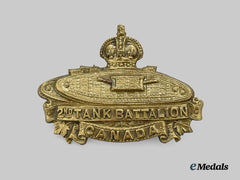 Canada, CEF. A Rare 2nd Canadian Tank Battalion Collar Badge, by Hemsley, 1918