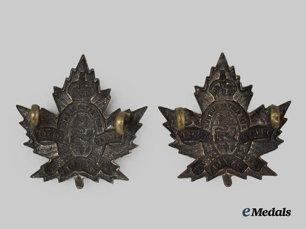 canada,_c_e_f._a_set_of2nd_quebec_regiment,1st_depot_battalion,_military_district_no.5_collar_badges___m_n_c7750